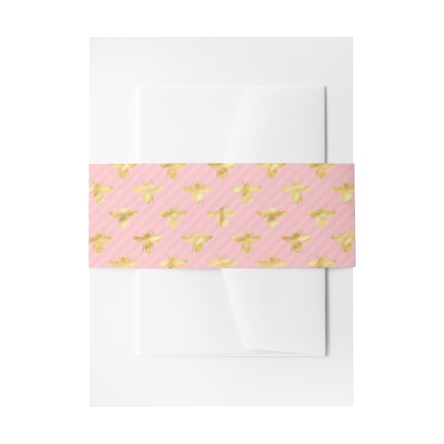 Princess Bee Series Design #7    Invitation Belly Band (Front Example)