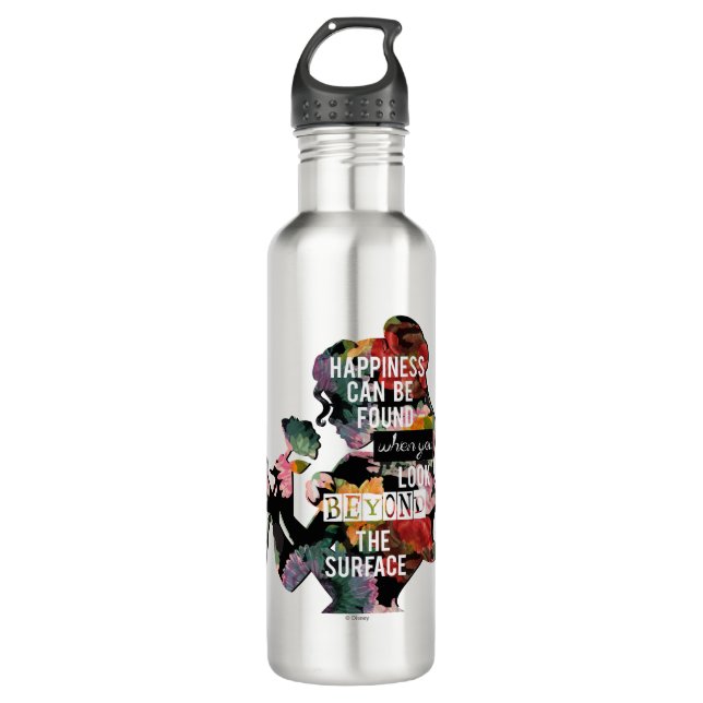 Princess | Belle Floral Silhouette 710 Ml Water Bottle (Front)