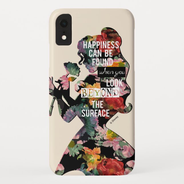 Princess | Belle Floral Silhouette Case-Mate iPhone Case (Back)