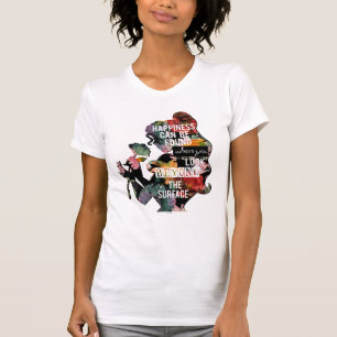 Princess Belle Floral Silhouette T-Shirt