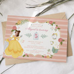 Princess Belle | Pink Floral Birthday Invitation<br><div class="desc">Celebrate a royal birthday with this Princess Belle pink floral birthday invitation! Featuring Belle surrounded by delicate pink flowers and elegant accents, this enchanting design captures the beauty and charm of the beloved Disney Princess. Perfect for a Beauty and the Beast-themed birthday party, this customizable invitation sets the tone for...</div>