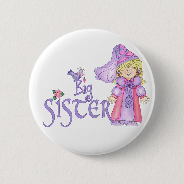 Princess Big Sister 2 Inch Round Button (Front)