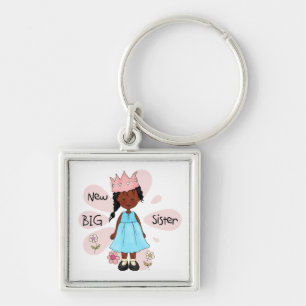 Princess Big Sister African American Keychain