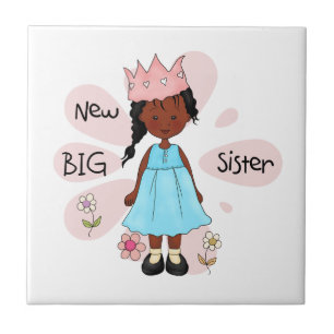 Princess Big Sister African American Tile
