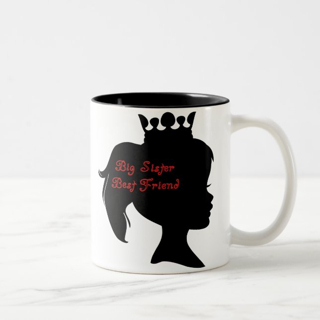Princess Big Sister Best Friend Two-Tone Coffee Mug (Right)