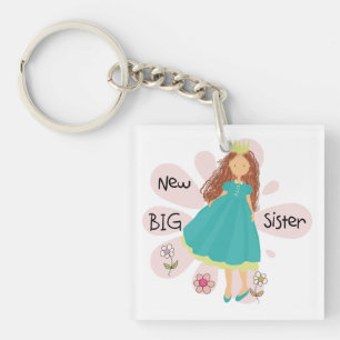 Princess Big Sister Brown Hair Keychain
