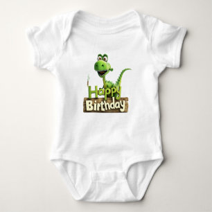 Princess Birthday Dinosaur – Cute Dino Party Sign Baby Bodysuit