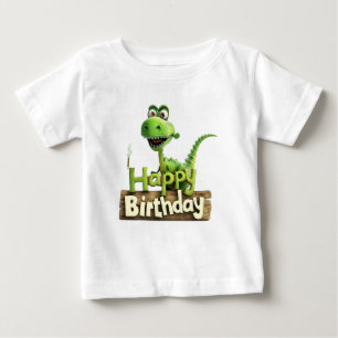 Princess Birthday Dinosaur – Cute Dino Party Sign Baby T-Shirt