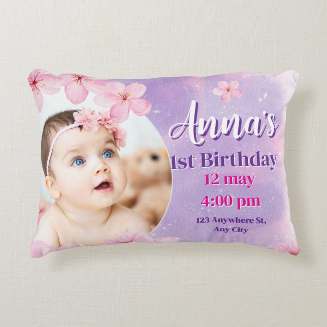 Princess birthday Foam Board Accent Pillow (Front)