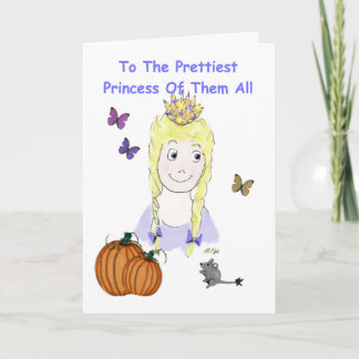 Princess birthday greeting card