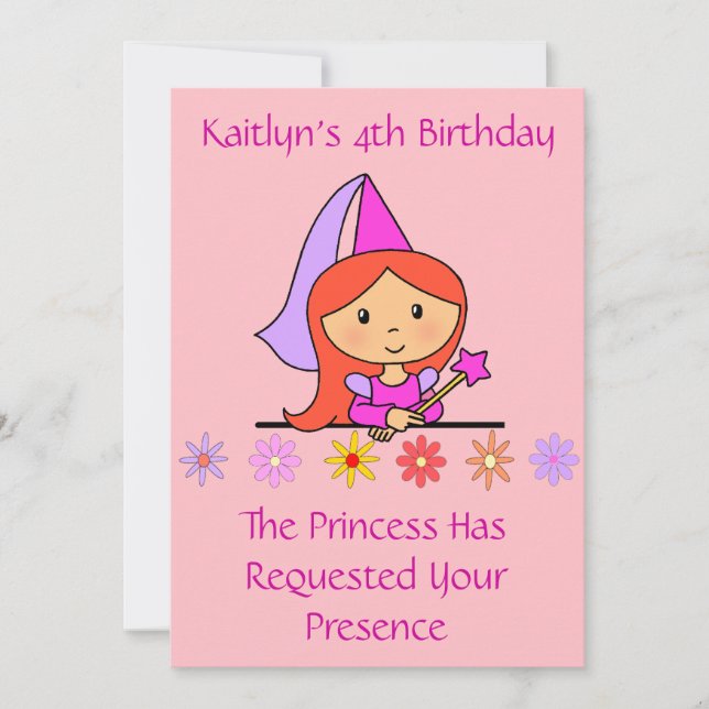 Princess Birthday Invitation (Front)