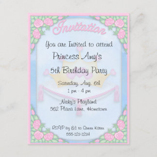 PRINCESS Birthday Invitations Announcements