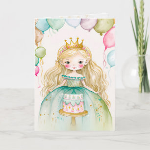 Princess, Birthday, Little Girl Graphic Arts Card
