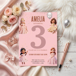 Princess Birthday Party for Girls Invitation