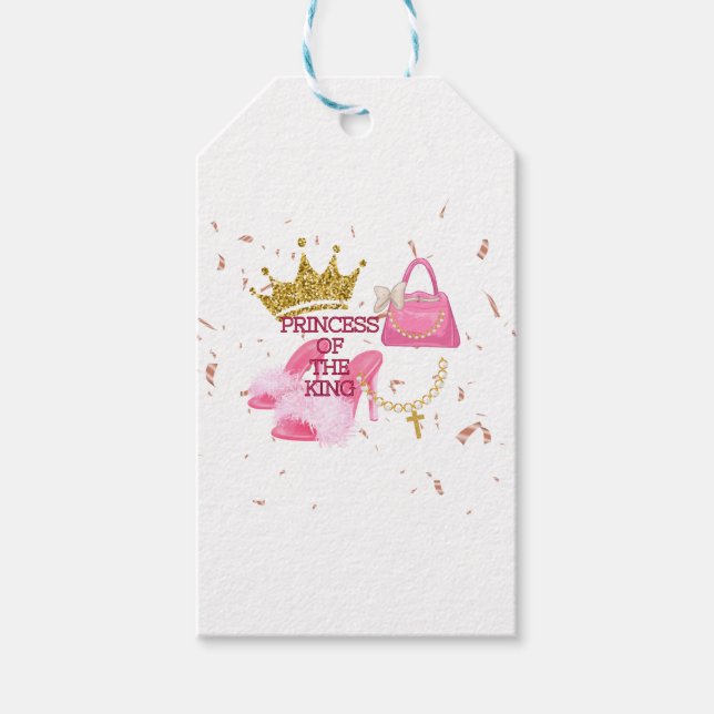 Princess birthday party  gift tags (Front)