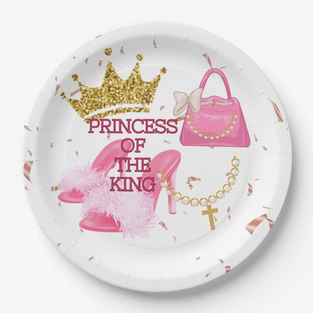 Princess birthday party paper plate (Front)