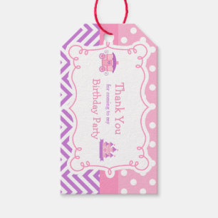 Princess Birthday Party Pink and Purple Gift Tag