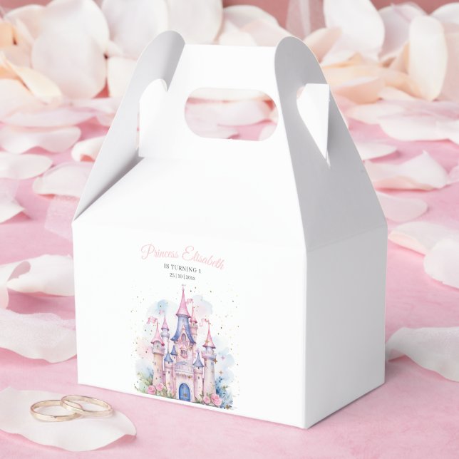 Princess Birthday Party, Princess Castle Birthday Favor Box (Wedding)