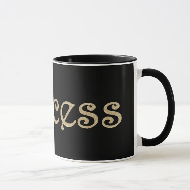 Princess Black and Gold Personalized Mug (Right)