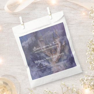 Princess Blue Castle Birthday Favour Bag