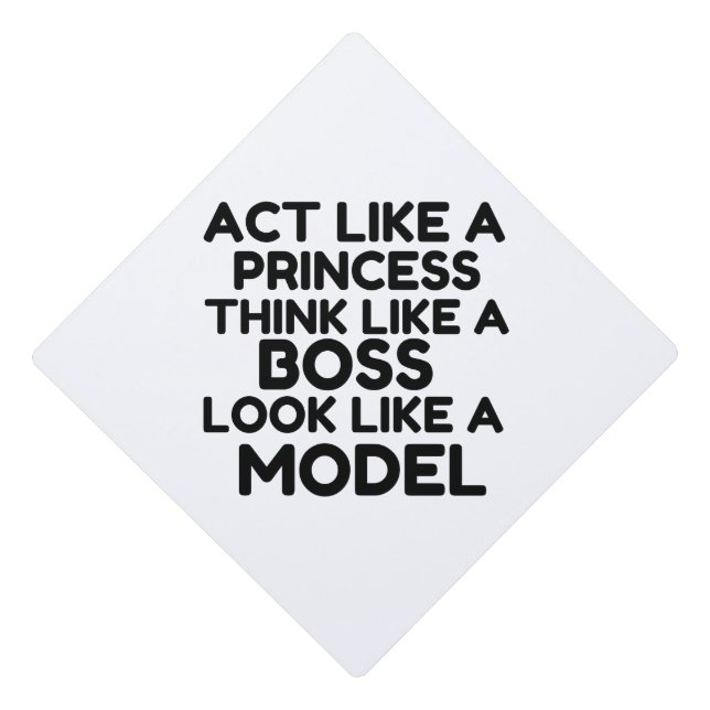 Princess Boss Model Graduation Cap Topper (Front)