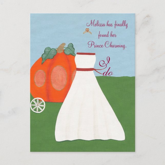Princess Bridal Shower, I do Invitation Postcards (Front)