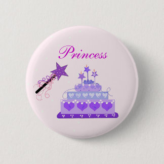 Princess Cake and Wand 2 Inch Round Button