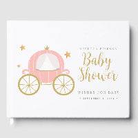 Princess Car Wishes for baby BabyShower Guest Book