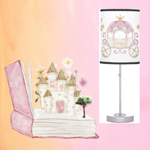 Princess Carriage Custom Girl's Bedroom Table Lamp