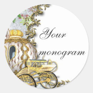 Princess Carriage Wedding Envelope Seals Labels