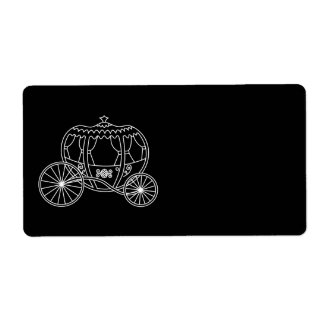 Princess Carriage, White on Black.