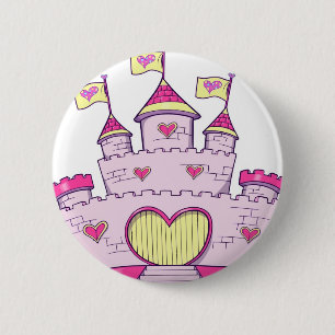 Princess castle 2 inch round button