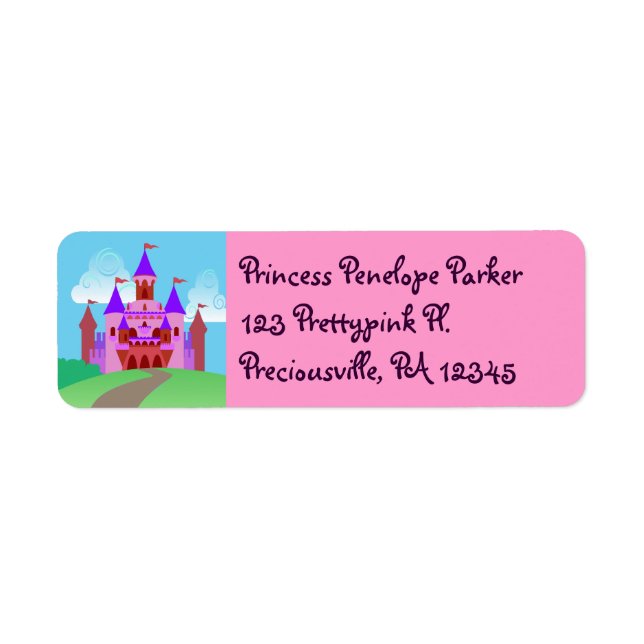 Princess Castle Address Labels (Front)