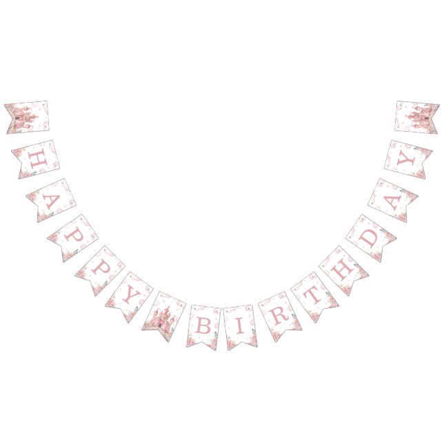 Princess Castle Birthday Banner Pennants (All)