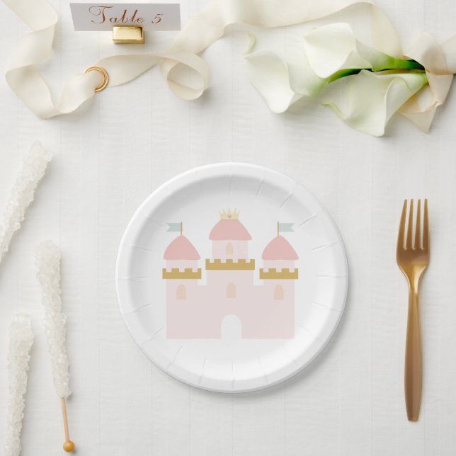 Princess Castle Birthday Bunting  Paper Plate (Wedding)