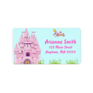 Princess Castle Birthday Party Address Labels