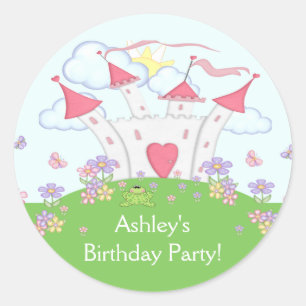 Princess Castle Birthday Party Sticker