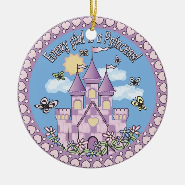 Princess Castle Ceramic Ornament (Front)