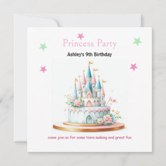 Princess Castle Enchanted Birthday Invitation
