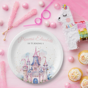 Princess Castle Fairytale 1st Birthday Girls Royal Paper Plate