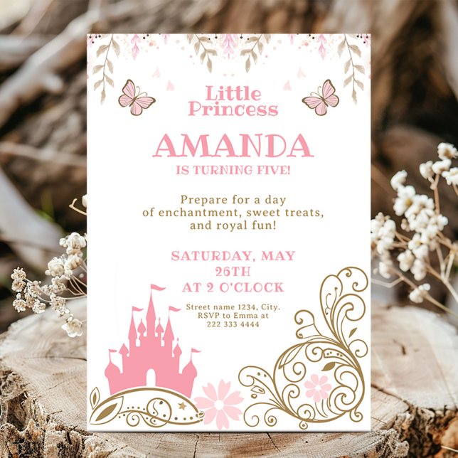 Princess Castle Fairytale Birthday Enchantment Invitation (Creator Uploaded)