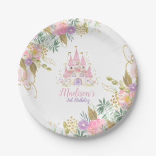 Princess Castle Favor Tags Paper Plate