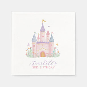 Princess Castle Girls Birthday Party Napkin