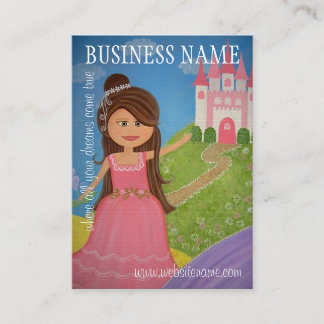 Princess Castle - Hang Tags & Business Cards (*) (Front)