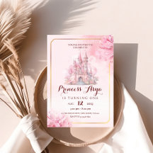 Princess Castle Invitation d'anniversaire