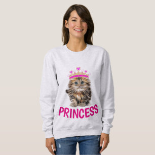 PRINCESS CAT kITTEN T-Shirts, Ladies Girls Sweatshirt