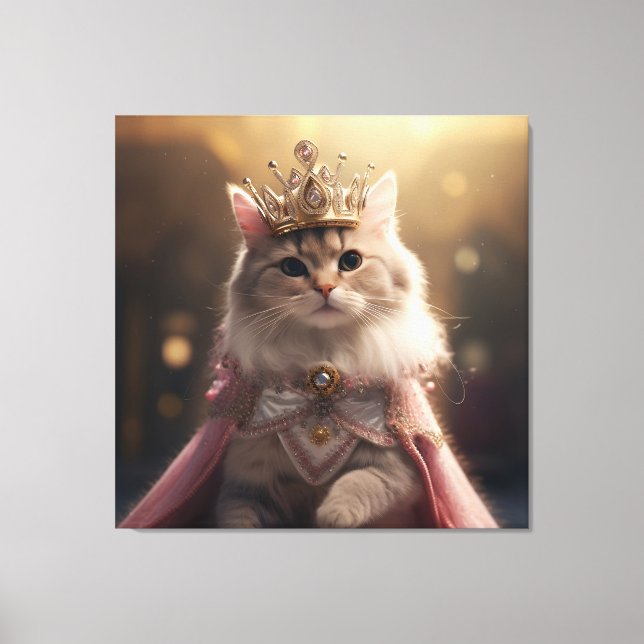 Princess cat picture for decorate canvas print (Front)