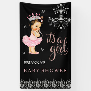Princess C'est une bannière de Baby shower fille