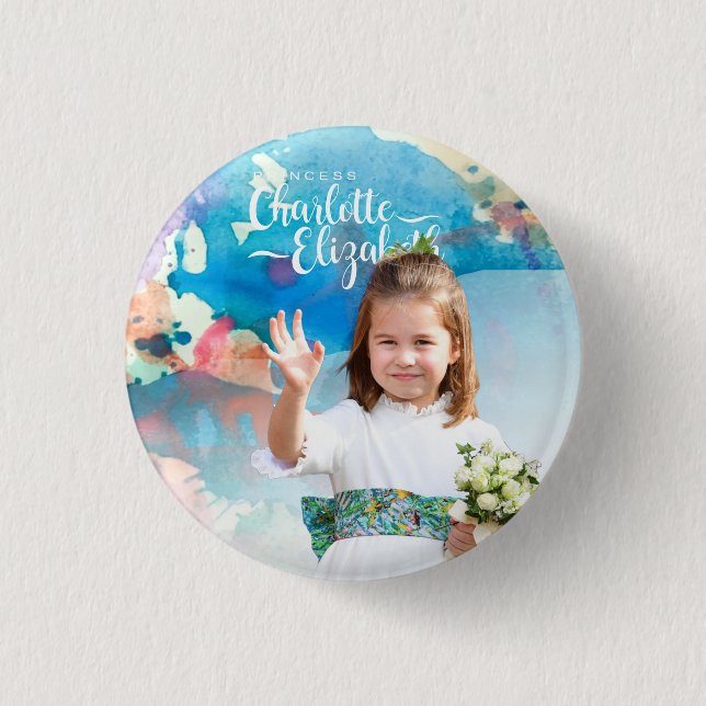 Princess  Charlotte Elizabeth  6th Birthday Magnet 1 Inch Round Button (Front)