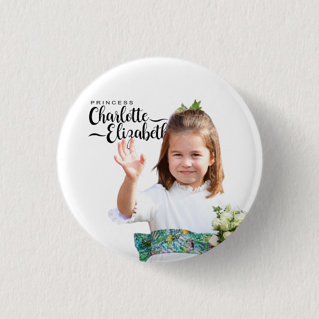 Princess  Charlotte Elizabeth  6th Birthday Magnet 1 Inch Round Button (Front)